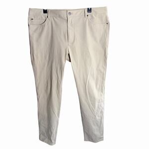 7 Diamonds Infinity Pants Slim Fit Men's Beige 38X32 Golf Athleisure Athletic